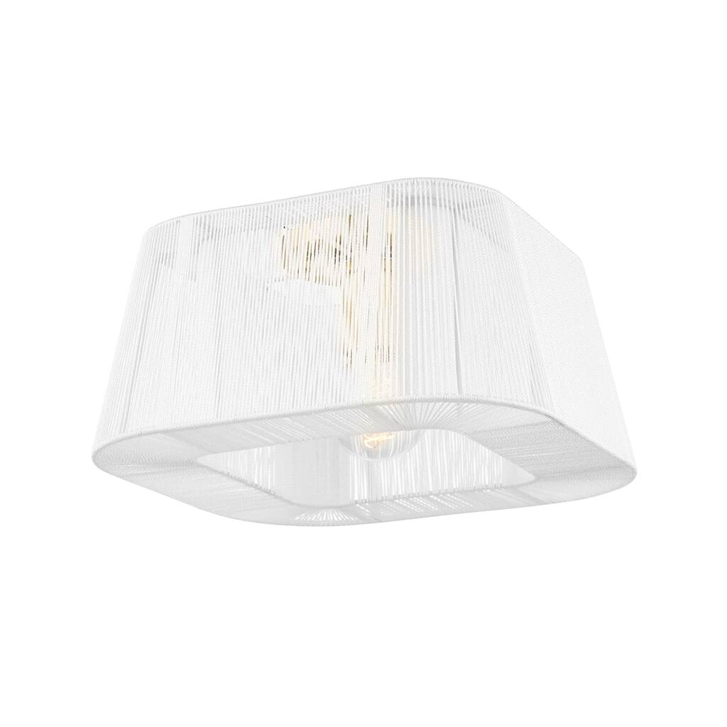 Verona Beach 1 Light Flush Mount - Aged Brass