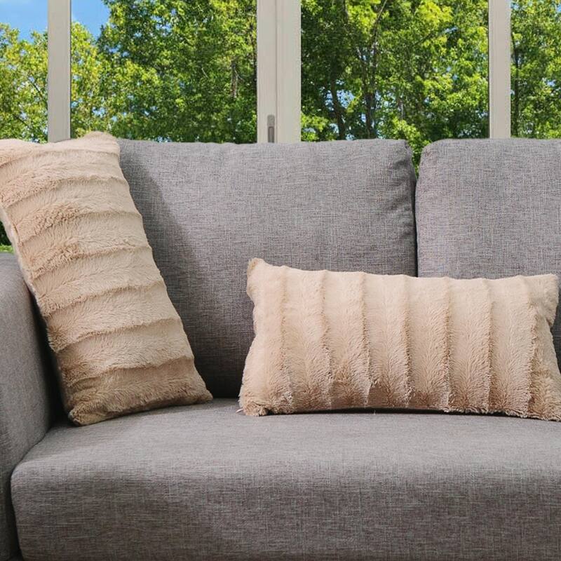 Cheer Collection Decorative Throw Pillows (Set of 2) - Sand