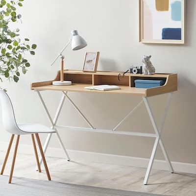 Rectangular Desk Writing Desks Office Desk With White Metal Legs