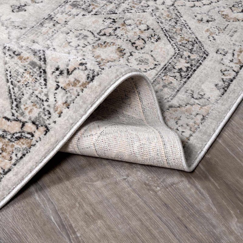 Hauteloom Bluffs Living Room, Bedroom Area Rug - Beige, Denim, Gray - 2' x 2'11"