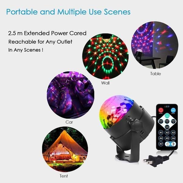 Shop Party Disco Lights Dj Magic Ball Sound Activated Remote Led Crystal Effect Light Overstock 22538787