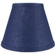 preview thumbnail 28 of 88, Hardback Faux Silk Conical Lamp Shade, 5 inch Top, 9 inch Bottom, 7 inch Slant Single - Navy Blue Burlap
