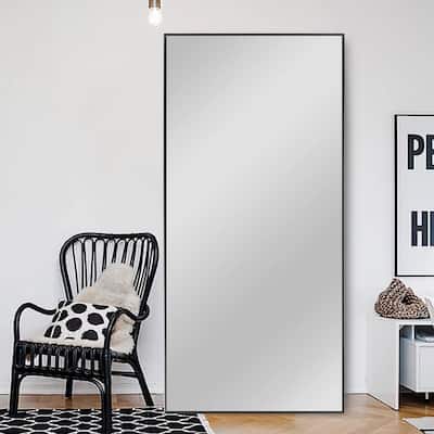 Modern Aluminum Alloy Thin Framed Full Length Floor Mirror