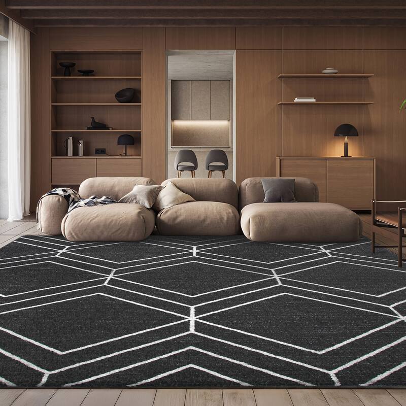 SAFAVIEH Adirondack Juvelina Modern Geometric Rug - 8' x 10' - Brown/Ivory
