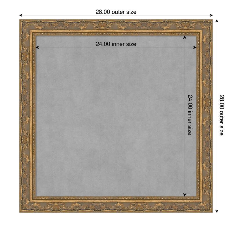 Amanti Art Filigree Gloss Black Framed - 28 x 28 in - Filigree Gold