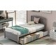 preview thumbnail 19 of 46, Twin Platform Storage Bed with Headboard and Two Drawers - Functional and Durable