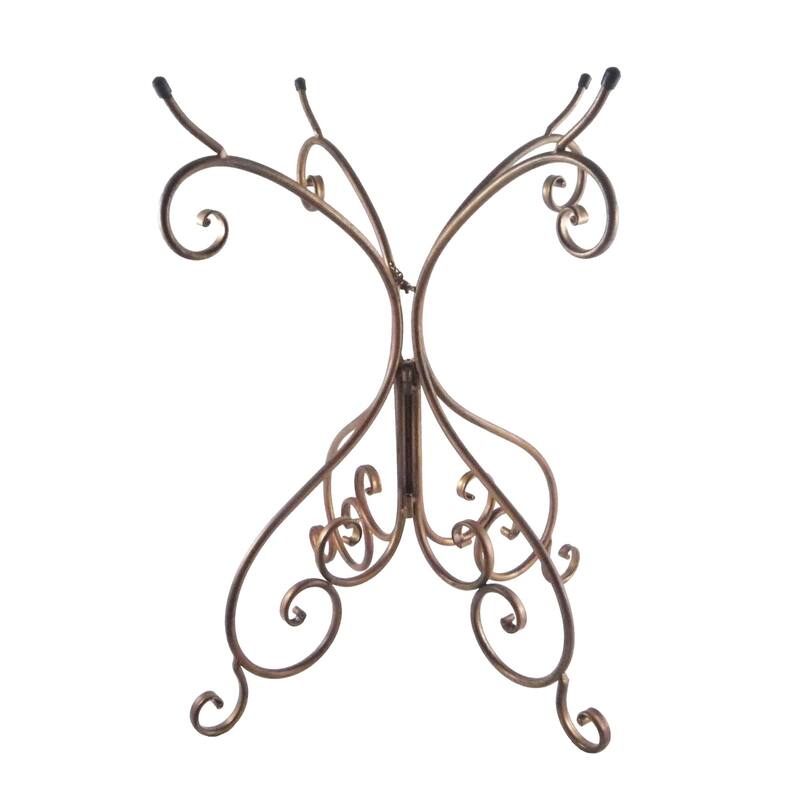 25" Deluxe Metal Birdbath Base - Brown