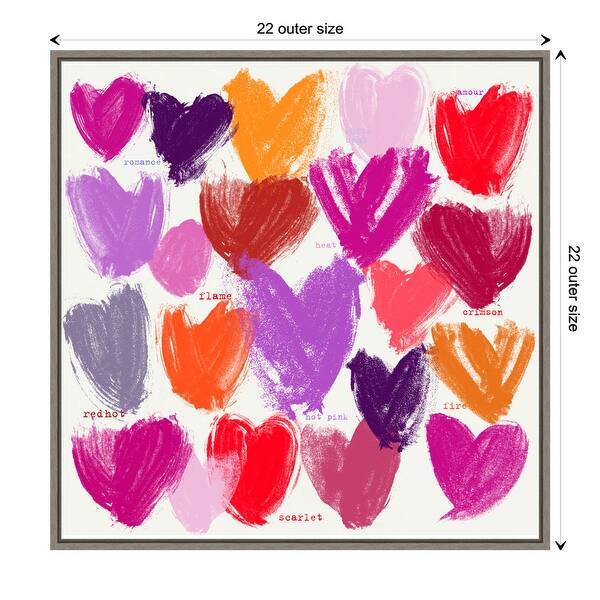You Color My World With Love by Jenny Frean Framed Canvas Wall Art ...
