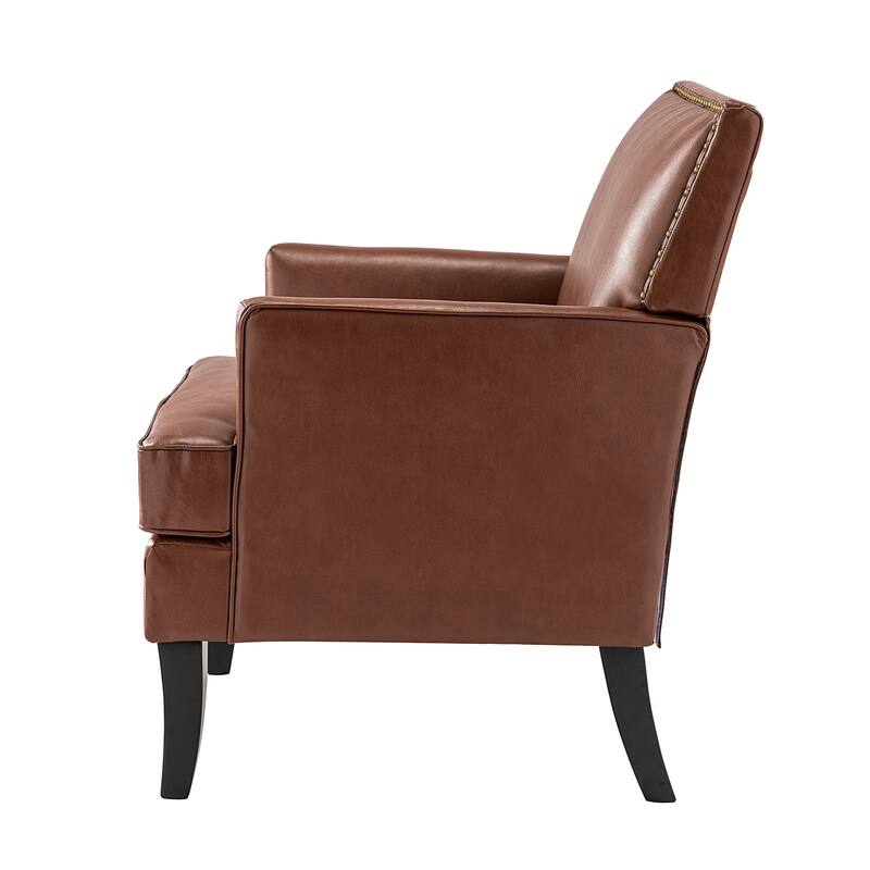 Nileus Contemporary and Classic Polyester Accent Chair with Solid Wooden Legs by HULALA HOME
