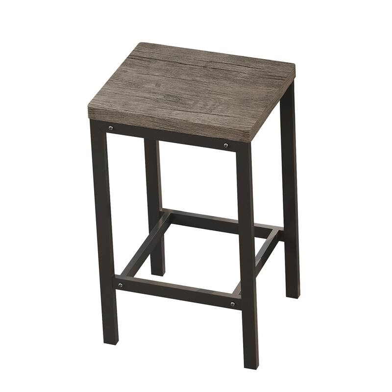 Counter Height Extra Long Dining Table Set with 3 Stools