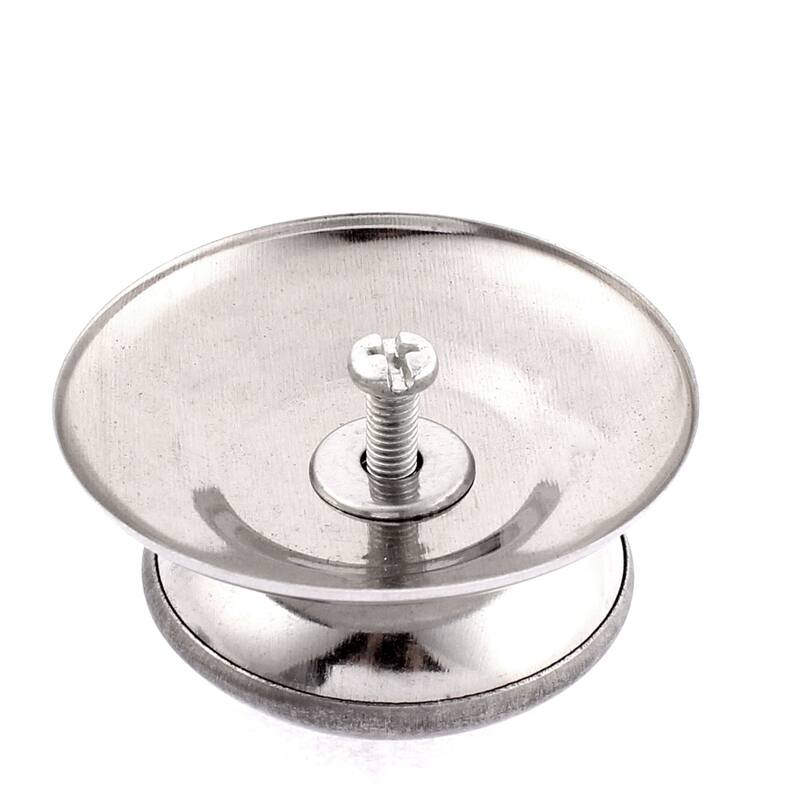 Kitchen Stainless Steel Pan Pot Cover Lid Knob Handle 57mm x 45mm - Silver Tone
