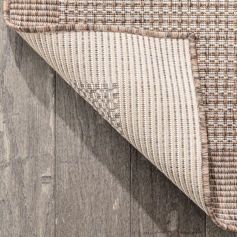 Well Woven Medusa Odin Indoor Outdoor Border Solid Area Rug