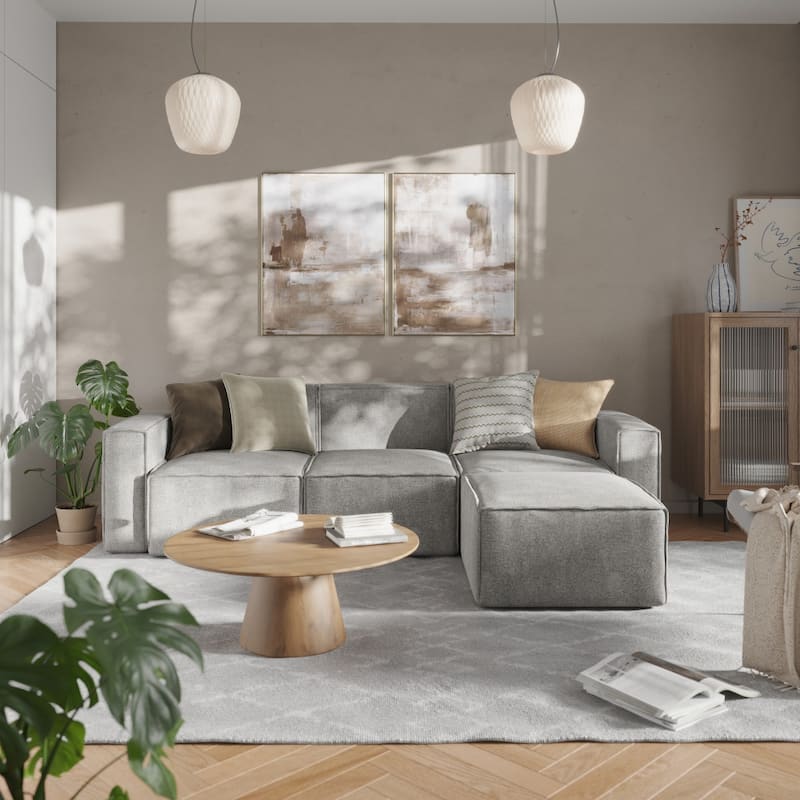 Contemporary Modular Sectional Sofa Right Side Chair with Armrest