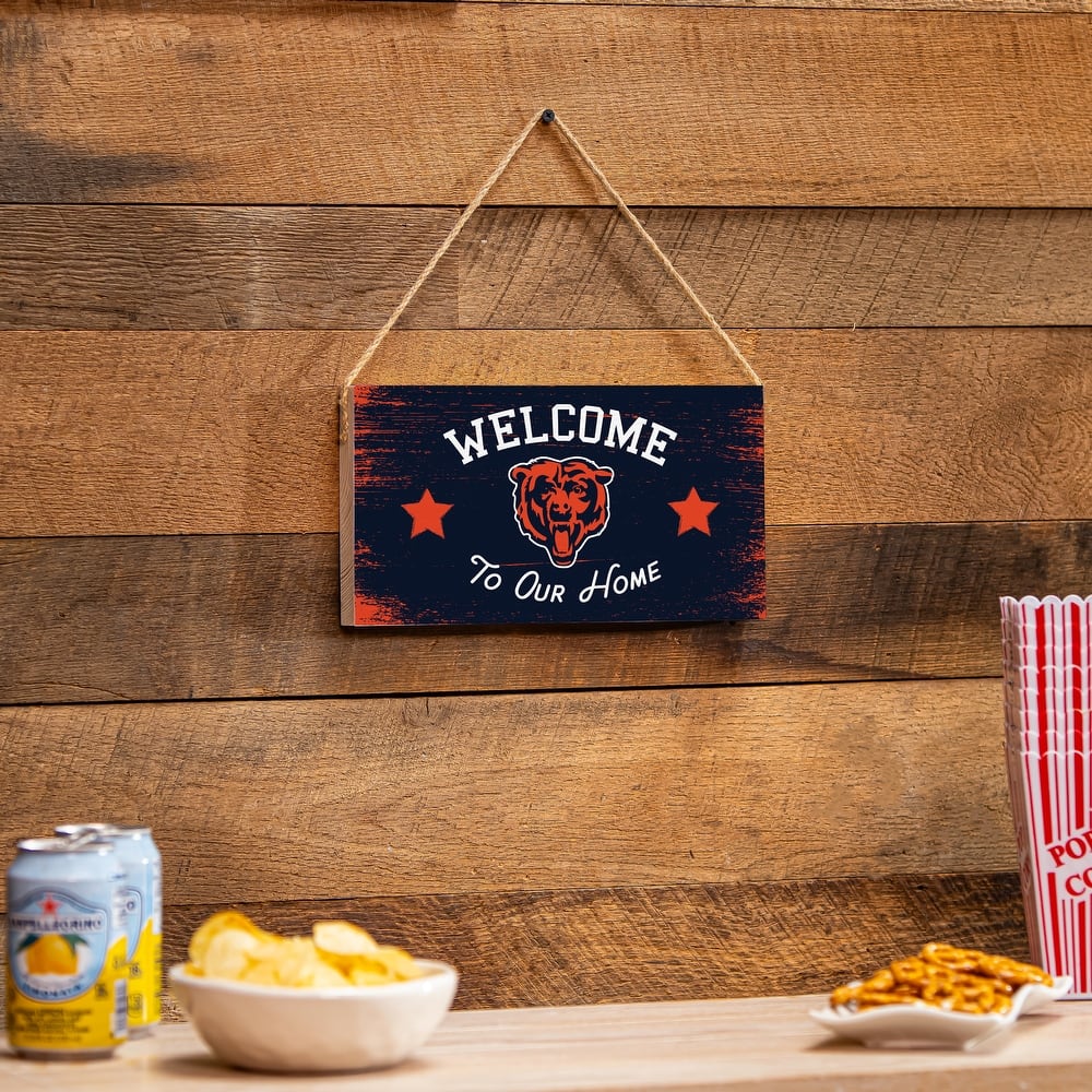 Chicago Bears Wooden Door Decor Wall Sign - Multi-Color