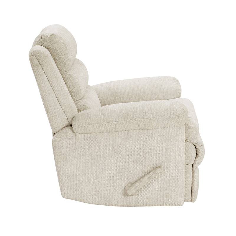 Sofiane 41" Microfiber Swivel Glider Recliner - Pull-Handle Motion