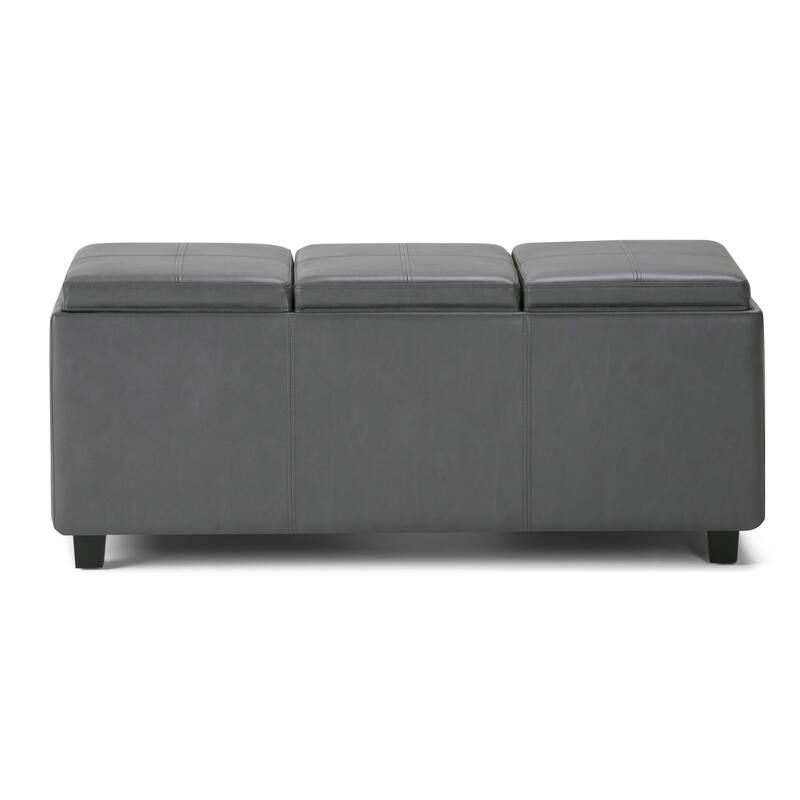 WYNDENHALL Franklin 42-in. Wide Contemporary Rectangular Storage Ottoman