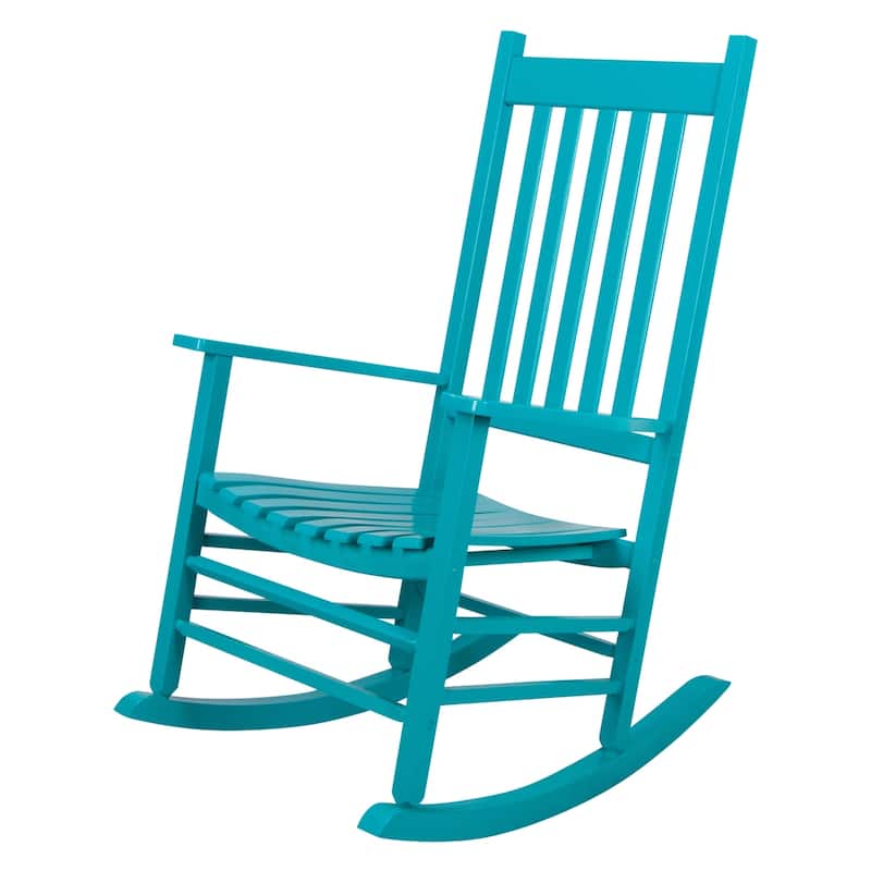 Porch & Den Steeplechase Genuine Hardwood Rocking Chair - Aruba