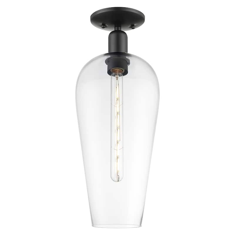 Innovations Lighting 716-1C-G456-8CL Chelsea 8" Wide Semi-Flush - Matte Black