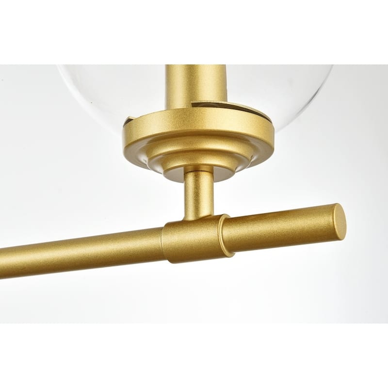 Inzo 1 Light Black and Clear Bath Sconce