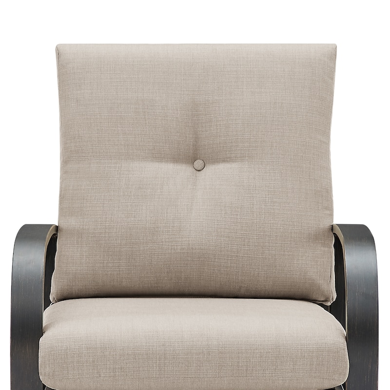 Outdoor Aluminum Chair with Sunbrella Cushion Set of 2