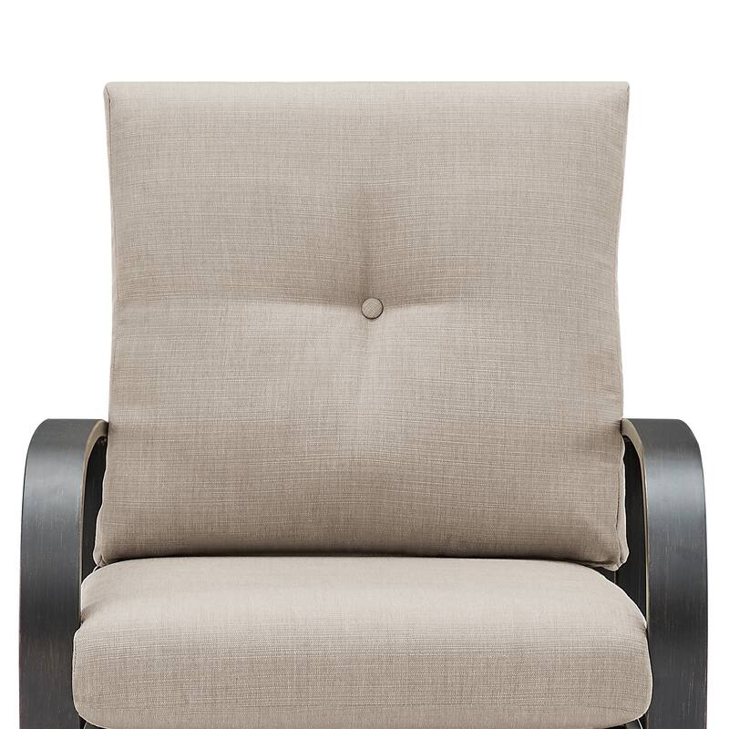 Outdoor Club Chair, Patio Aluminum Single Chair with Sunbrella Fabric Cushion