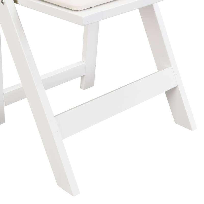Modern 16.1" Folding Accent Chair with Solid Wood Frame for Dining Room (Set of 4)