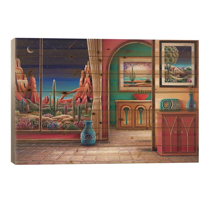 Radio Days XII Print On Wood by Andy Russell - Multi-Color - 18x26x1.5