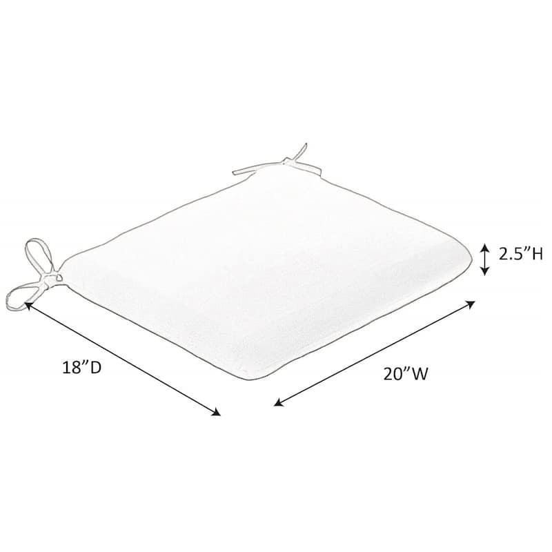 Sunbrella 20 x 18 solid fabric seat pad(2 pack)