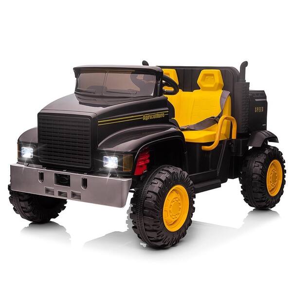 slide 2 of 20, 24V Electric Ride On Car for Kids with Remote Control, Dump Bed