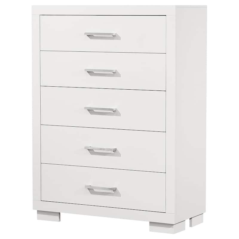 Jessica 5-drawer Bedroom Chest Cream White