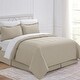 preview thumbnail 1 of 20, Home Essential Lightweight Bed In A Bag Bedding Set (Includes Comforter, Sham, Bedskirt, Fitted Sheet, Flat Sheet, Pillowcase) Taupe - Full