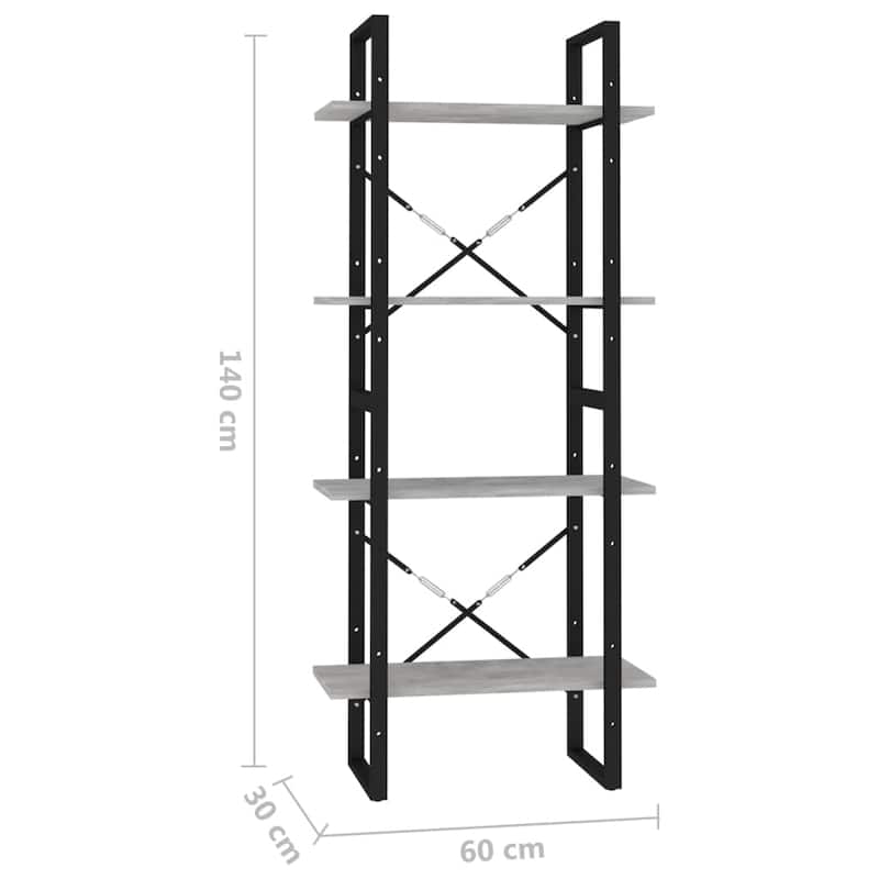 vidaXL Bookshelf Book Cabinet Shelving Unit for Living Room Engineered Wood