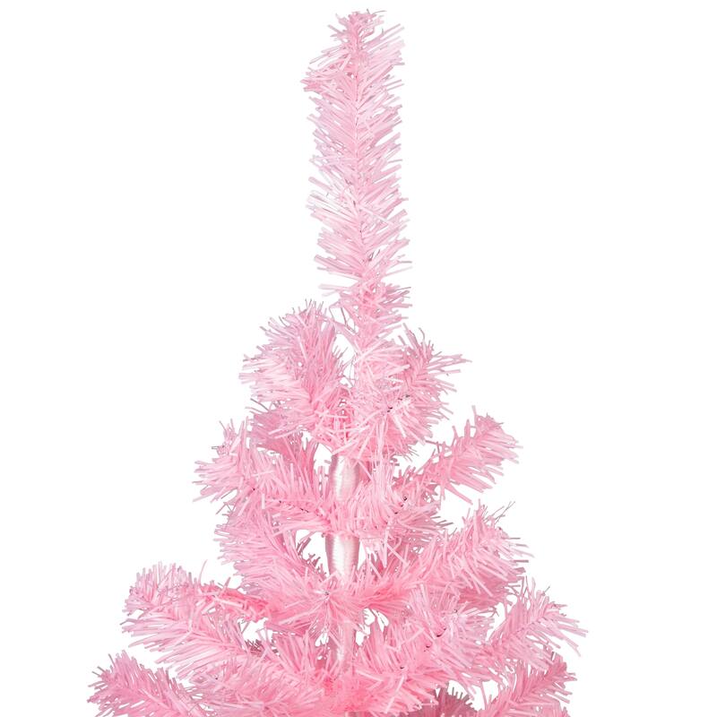 Artificial Tinsel Christmas Tree - 3' - Pink - Unlit - 3 Foot