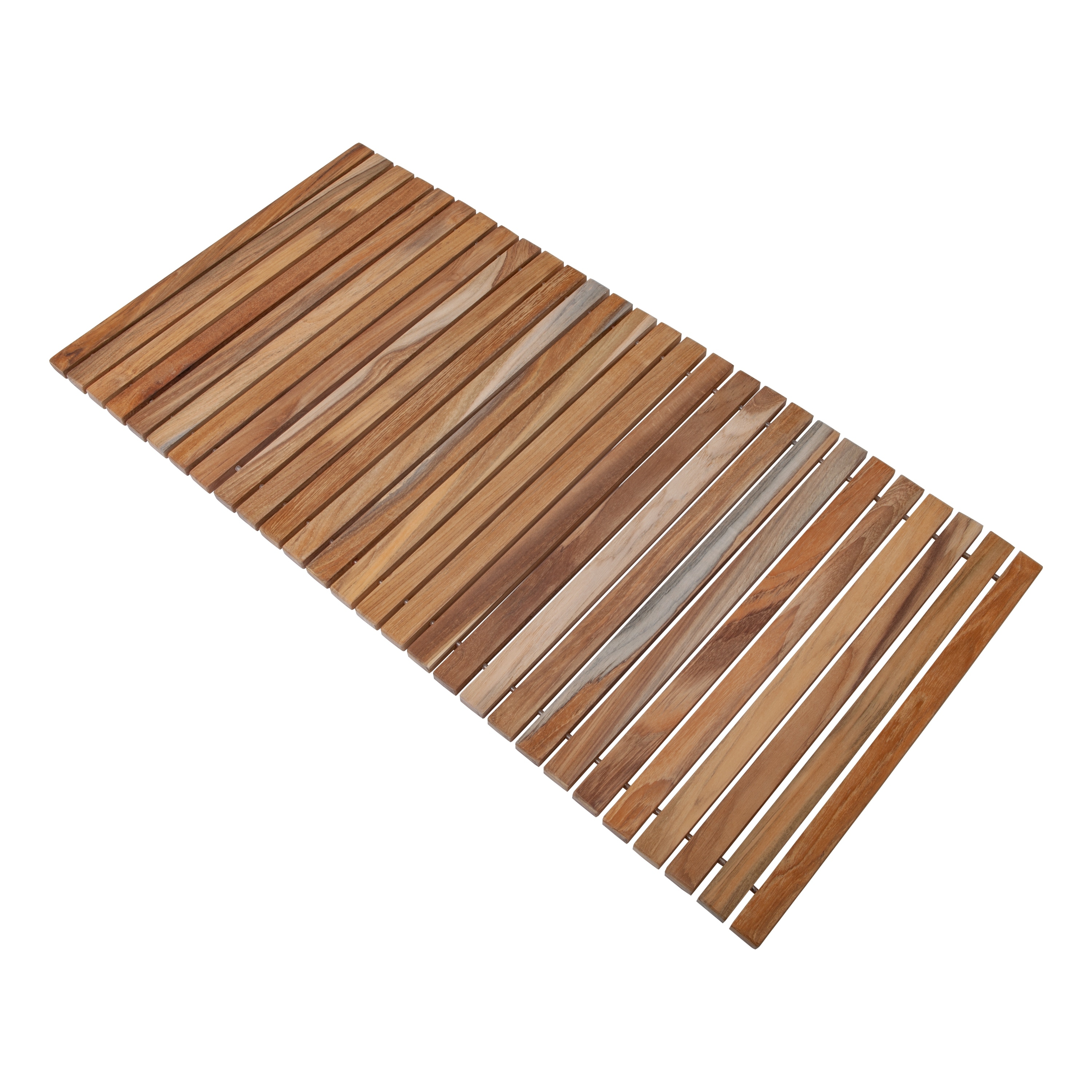 Nordic Style Premium Natural Teak String Shower Mat 40in