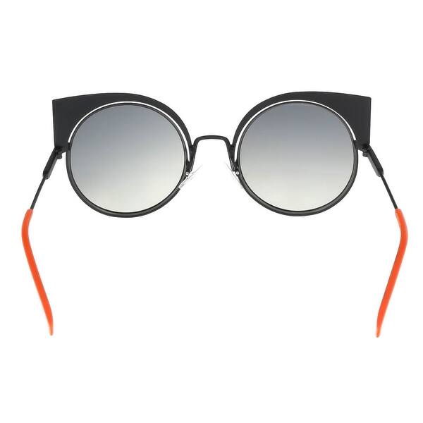 Shop Fendi Ff 0177 S 3 Eyeshine Matte Black Cat Eye Sunglasses