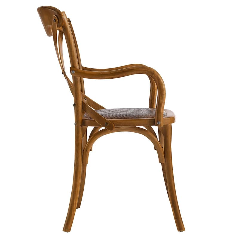 The Gray Barn Trails End Elm and Rattan Dining Chair