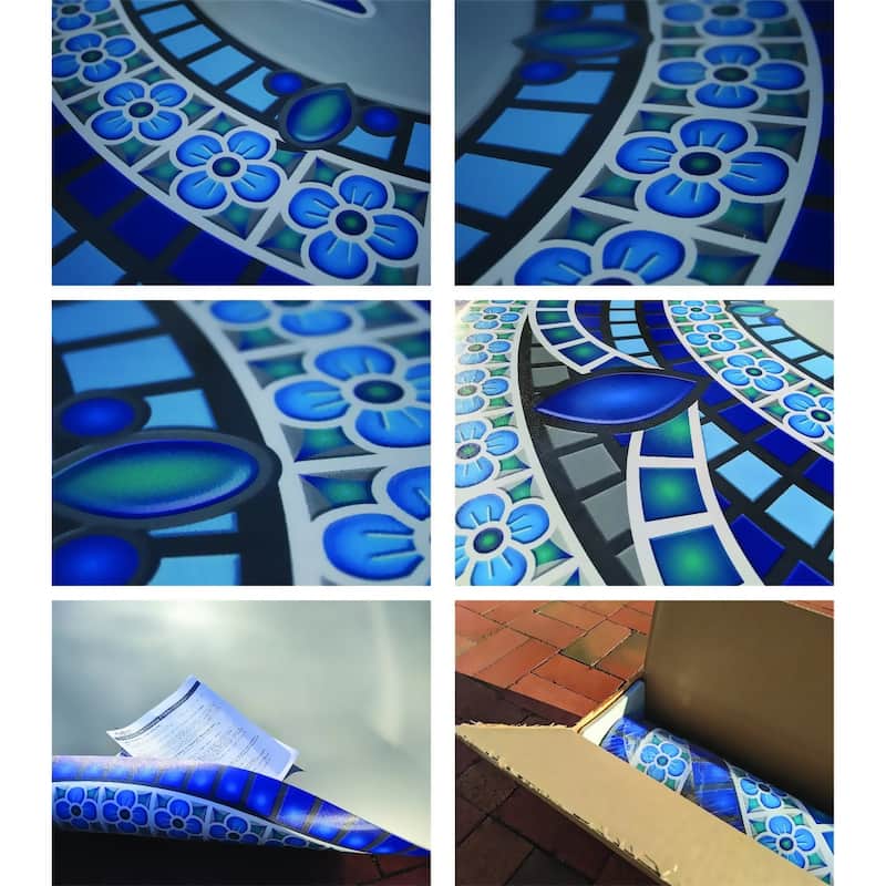 Custom Monogram 29 Inch Decorative Poolmat - Pool Art