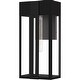 preview thumbnail 1 of 3, Matte Black Outdoor Wall Lantern from the Boswell Collection Black
