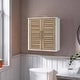 preview thumbnail 1 of 5, Stockholm Wall-Mounted Bathroom Cabinet Double Vented Doors - 20.50"L x 8.70"W x 21.70"H