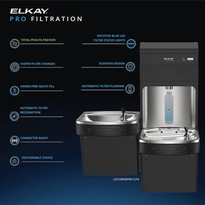 Elkay LZSTL8WSBPRO-FLP4 Elkay Pro Filtration Bottle Filling Station