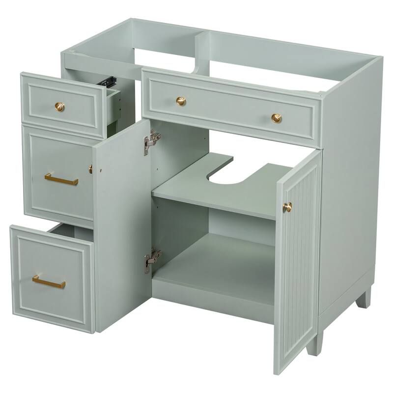 36-inch Bathroom Vanity Single Bathroom Cabinet with 2 Drawers