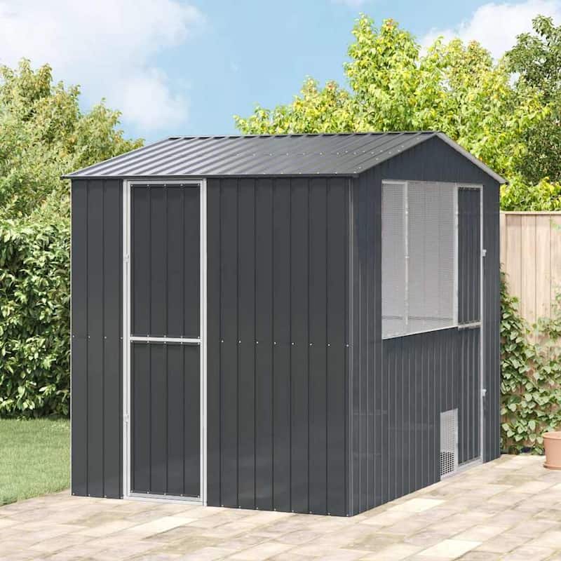 vidaXL Bird Cage Anthracite Galvanized steel - 215 x 310 x 247 cm