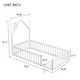 preview thumbnail 4 of 7, Twin Size Montessori Floor Bed with Fence and Door, House-Shaped Headboard Floor Bed, Wooden Twin Kids Bed Frame for Boys Girls