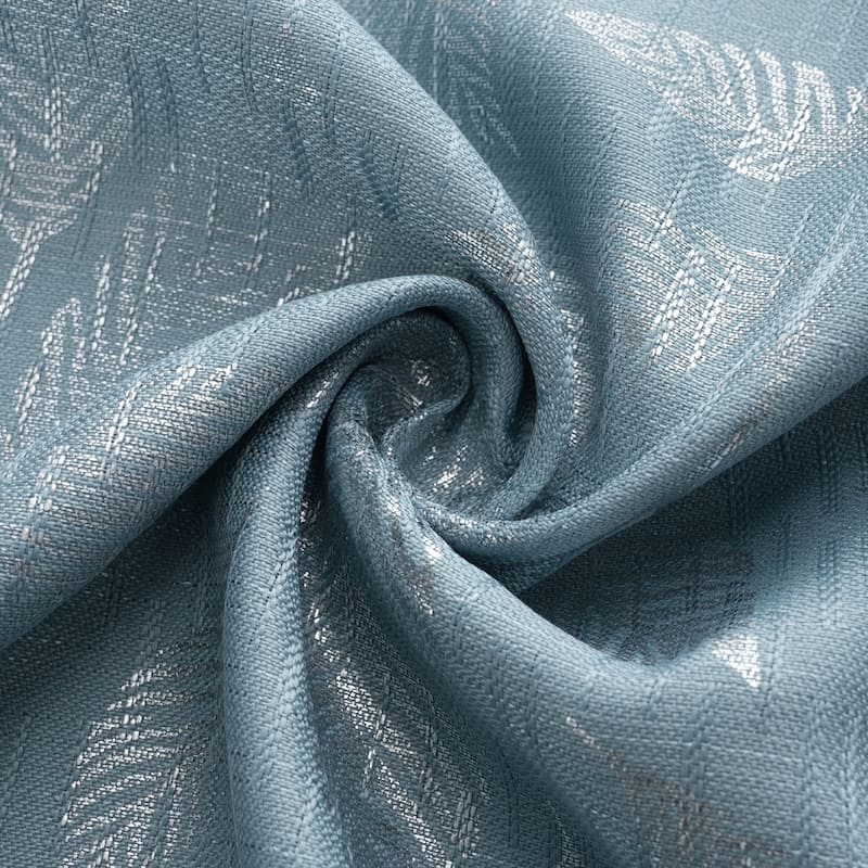 Bexley Foil Print Leaves Window Curtain Set