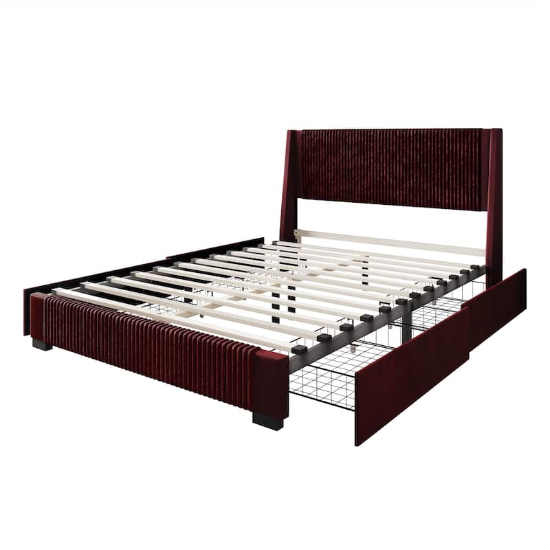 CraftPorch Corduroy Luxurious Bed