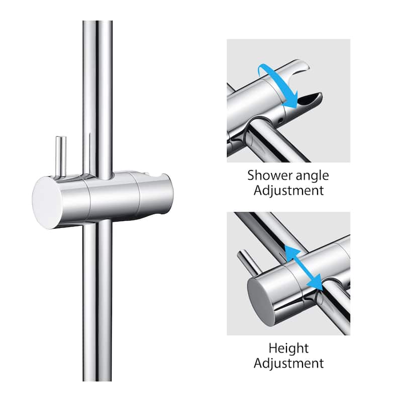 Luxier SB01-30 30 in. Adjustable Slide Bar for Handheld Showerheads