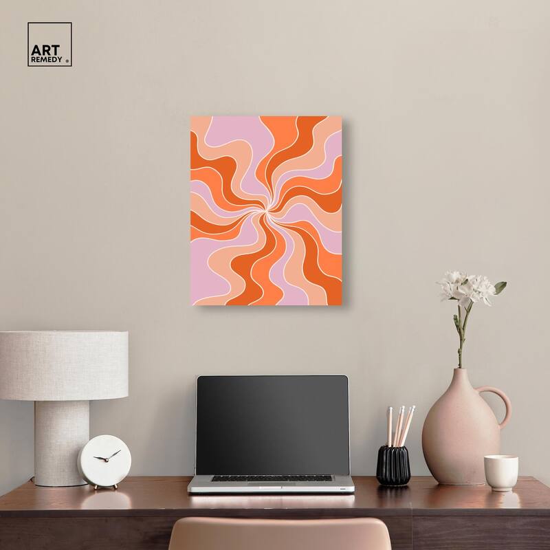 Carnaval Retro Curves II Canvas by Art Remedy, Gallery Wrapped