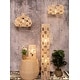 preview thumbnail 4 of 3, 2-Lights handcrafted Natural Modern Rattan Floor Lamp - 47" Tall