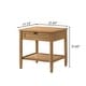 preview thumbnail 5 of 3, Roundhill Furniture Vichy Single-Drawer Nightstand with Shelf, Light Walnut