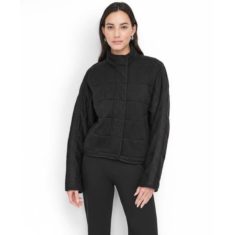 DKNY Quilted Zippered Jacket - L